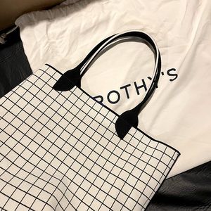 Rothy’s collector’s edition white windowpane tote